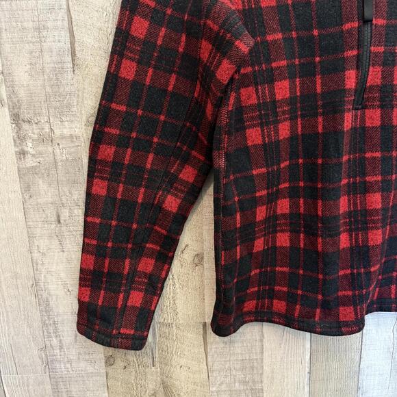 *The North Face Gordon Lyons 1/4 Zip Plaid Fleece Pullover Size S Causal Fall - Picture 4 of 7